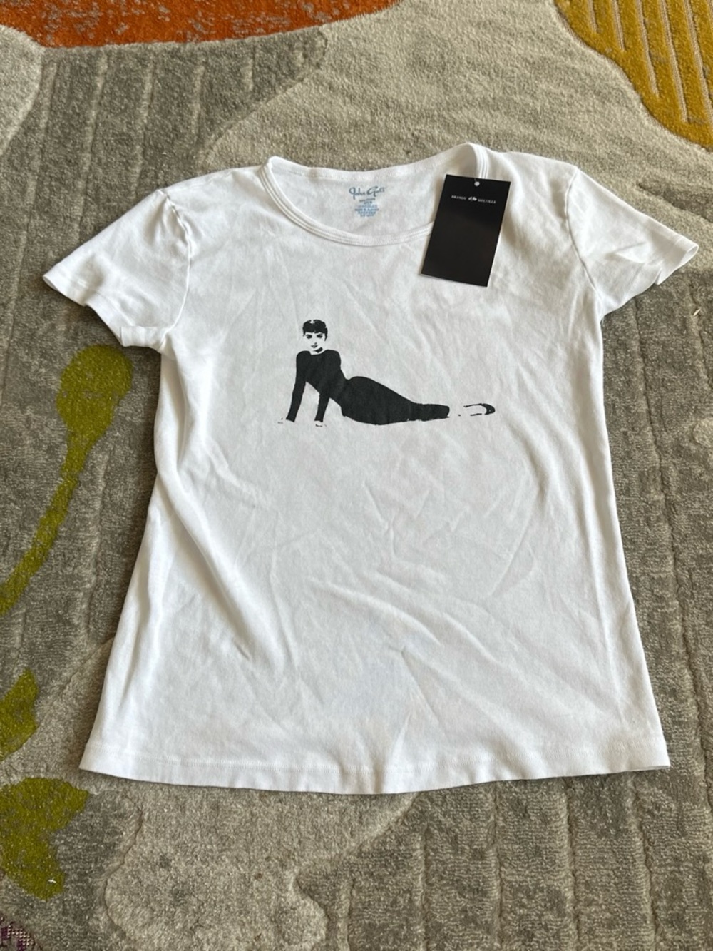 Brandy Melville White Audrey Hepburn Graphic Tee*BRAND NEW WITH TAGS